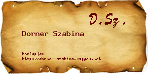 Dorner Szabina névjegykártya