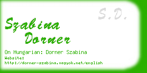 szabina dorner business card
